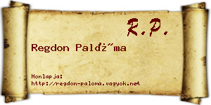 Regdon Palóma névjegykártya